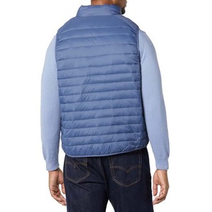 Custom OEM Design Men's Casual Puffer Vest & <b>Waistcoat</b> Street-wear Warm <b>Quilted</b> Solid Color Bubble Vest Breathable Stand Collar - Product Image 4