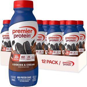 Premier <b>Protein</b> Shake, Cookies & Cream, 30g <b>Protein</b>, 24 Vitamins & Minerals to Support Immune Health, 11.5 fl oz, 12 Pack - Product Image 1