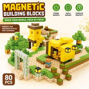 Cubi Magnetici in Plastica EPT <span class=keywords><strong>2</strong></span>.5cm, Blocchi Pixel, Gioco di Costruzione Voxel Art, Set STEM Sandbox World 48-108 Pezzi - Product Image 2
