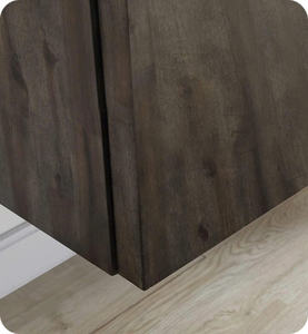 Tocador de baño moderno de madera montado en la pared con cajones y gabinetes de fregadero integrados Parte de los muebles de baño - Product Image 6