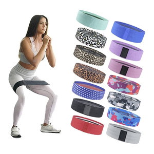 Accessoires de fitness avec impression de logo personnalisé bande de résistance de cercle de hanche bandes de boucle de hanche bande de résistance de tissu de butin - Product Image 5