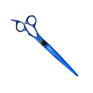 Tijeras de Peluquería Canina de Acero Inoxidable de Alta Calidad para Diestros, Punta Recta, Color Azul, Recubrimiento Antiadherente - Product Image 4