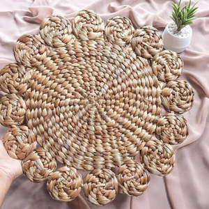 Vente en gros Nouveau venu de haute qualité fabriqué à la main meilleure vente napperon en jacinthe d'eau pour la décoration de cuisine de table du Vietnam - Product Image 6