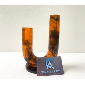 Vase et pots décoratifs en résine de style américain pour la décoration moderne de la maison, décoration de table de Noël, vases en résine en forme de beignet - Product Image 2