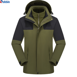 Chaqueta Unisex Personalizada para Exteriores, de Alta Calidad, para Invierno, Corte Regular, Cálida, con Forro Polar, Cremallera, de Poliéster/Nailon, Informal, para Hombre y Mujer - Product Image 3