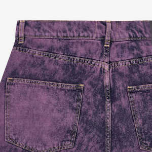 Short en jean délavé à boutons, style streetwear décontracté et élégant, séchage rapide, pour l'été, 100 % polyester pour homme - Product Image 4