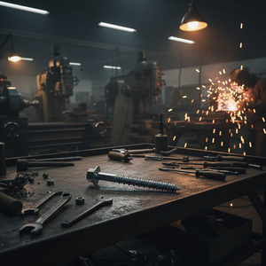 Tornillo Autorroscante de Cabeza Hexagonal Externa de Acero al Carbono de Alta Resistencia Clase 4, Métrico/Pulgadas, Rosca Gruesa para Madera, Estándar DIN, Blanco/Amarillo PDC - Product Image 1