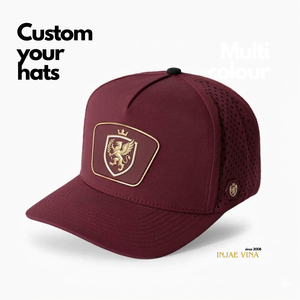 หมวกกอล์ฟแบบ 5 แผง ปรับแต่งได้ ระบายอากาศด้วยเลเซอร์ กันน้ำ พร้อมแผ่น PVC ปักลาย ปรับแต่งได้ ปีกโค้งแข็งแรง ป้องกันน้ำเข้า - Product Image 1