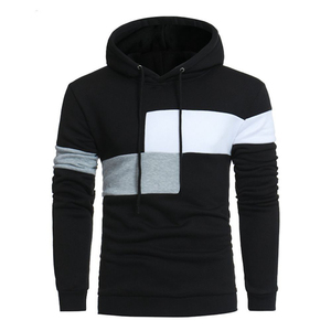 2023 nouveaux hommes hiver sweats à capuche polaire écologique imperméable décontracté Patchwork sweats survêtement haut pull - Product Image 2