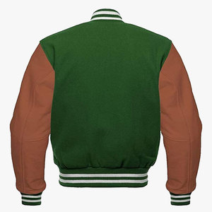 Lank omombrer Port ustom Port all etterman or o ONG tyles Lain Sports Acens lack aseball Men etterman Varsity acket - Product Image 2