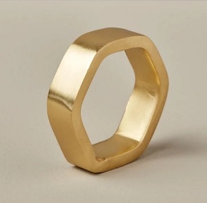 Round Shiny Copper <b>Hammered</b> Napkin <b>Holder</b> Stocked Metal Napkin Rings for Wedding & Home Dinner Table Decoration - Product Image 5