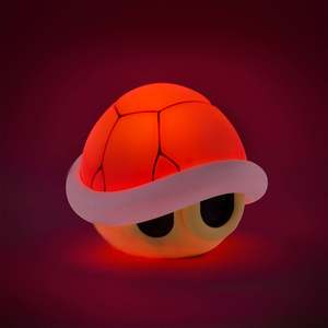 Lampe de table LED Super Mario Kart moderne en coquille rouge, corps en bambou avec base d'ampoule E26, abat-jour en bois et métal pour les chambres, décoration intérieure - Product Image 4