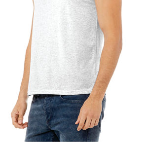 Side Seamed Retail Fit 100% Airlume Combed and Ring Spun Cotton 32 Single 4.2 oz Ash Unisex Jersey Tank - Product Image 5