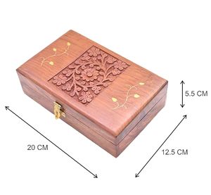 Tốt nhất bán đánh bóng thẻ bằng gỗ hộp với bản lề Nắp cung cấp dễ dàng truy cập và thiết kế thanh lịch cho món quà cưới Bảng - Product Image 6