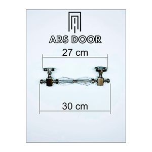 Poignée de porte et de fenêtre ABSDOOR en acier cristallisé, 27 cm, pour porte et fenêtre, Turquie - Product Image 1