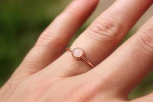 Bague classique bijoux pour femmes argent Boho Style bijoux 925 argent Sterling Rose Quartz pierres précieuses à la main bague cadeau pour femme - Product Image 3