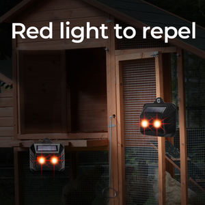 Lumières stroboscopiques rouges pour utilisation en <span class=keywords><strong>intérieur</strong></span> dans les jardins, répulsif efficace contre les rats, dissuasion contre les cerfs, les ratons laveurs, les coyotes pour les animaux nocturnes - Product Image 5