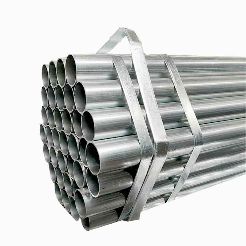 Fabricant de tuyaux en acier galvanisé poli meilleur prix 1.5x1.5 pouces 0.9mm tuyau en fer galvanisé