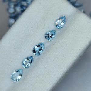 Pierre précieuse naturelle en forme de poire en aquamarine - Product Image 3