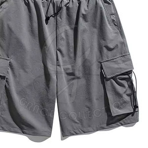 Shorts coupe-vent style streetwear sportif, tissu 100% polyester, homme, imperméable, séchage rapide, respirant, coupe ajustée, logo personnalisé - Product Image 4
