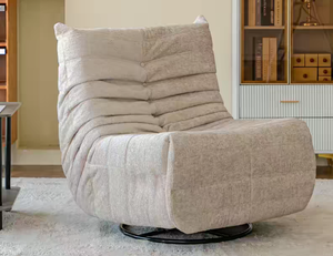 Silla de Ocio Moderna de Franela Suave y Duradera con Patas de Metal, Diseño Ergonómico para Sala de Estar, Dormitorio, Apartamento y Comedor - Product Image 3