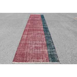 Vintage Turkish <b>Runner</b> Rug 3.9x16.9 ft, <b>Red</b> Wool Rug - Product Image 2