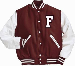 Chaqueta universitaria personalizada de talla grande para hombre, Mangas de cuero genuino, parches de chenilla de alta calidad, letras de lana bordadas - Product Image 6