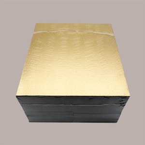 Gold and Black 14x14 cm Square <b>Cake</b> <b>Board</b> Tray 10 kg Capacity Food Grade Paper Rigid and Durable - Product Image 5
