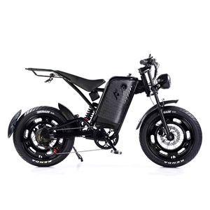 Bicicleta Eléctrica con Llantas Anchas, 48V 500W 1000W 15Ah 25Ah, Nueva Solución Eléctrica con Suspensión Completa, Bicicleta Eléctrica para Ciudad y Carretera, 20 Pulgadas - Product Image 1