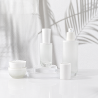 Ensemble de flacons cosmétiques en verre personnalisés de luxe Mingsheng, pots à crème de 15g, 25g, 50g, flacons à pompe pour toner, lotion, sérum de 40ml, 120ml, 150ml