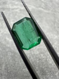 3.50 carats couleur verte riche meilleure qualité naturelle zambienne transparente pierre précieuse en vrac coupe émeraude pour l'utilisation de bijoux - Product Image 2