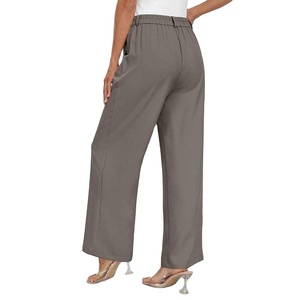 Pantalones de Vestir de Pierna Ancha para Mujer, Cintura Alta, Casuales de Negocios, Holgados - Product Image 5