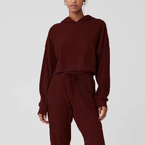 Conjuntos Deportivos de Sudadera con Capucha y Pantalones Deportivos para Mujer, Ropa Deportiva para Correr, Sudadera Corta con Capucha, Chándal - Product Image 5