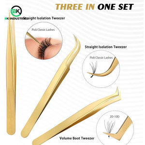 Pinzas de Precisión para Pestañas de Volumen, Pinzas Curvas para una Fácil Aplicación de Pestañas - Product Image 2