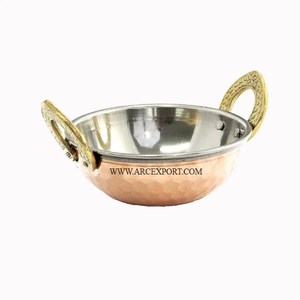 Olla de Metal de Excelente Calidad con Acabado Color Cobre, Pulido Brillante, con Asas para un Agarre Óptimo, Uso en Hoteles y Restaurantes - Product Image 1