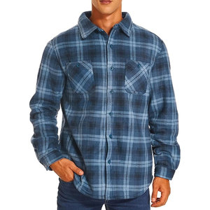 Chemise en flanelle pour homme, veste en molleton doublée de sherpa, chemise à boutons, chemise à carreaux épaisse, manteau à manches longues, chaud, décontracté pour l'hiver - Product Image 2