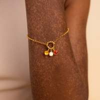 Serpent arc perle amour 12 pierre de naissance pendentif bricolage accessoire collier femmes 12 accessoires de pierre de naissance