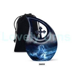 โกศใส่เถ้ากระดูกมนุษย์สำหรับงานศพขนาดใหญ่พร้อมถุงกำมะหยี่ - Product Image 3