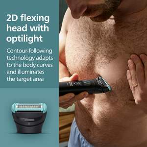 Afeitadora Corporal Completa para Hombre Serie 7000 con Cabezal Flexible 2D que Segura el Contorno, Sistema de Afeitado Triple Protección y Cuchillas de Cerámica para Zonas Íntimas - Product Image 4