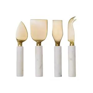 Ensemble de couteaux à beurre et à fromage en acier inoxydable, manche décoratif, outils de découpe de fromage écologiques - Product Image 2