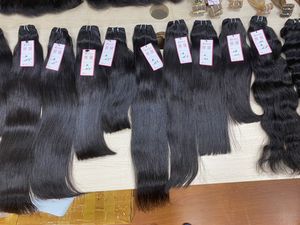 Extensiones de cabello humano virgen brasileño de grado Remy recto negro Natural sin procesar 100% paquetes de alta calidad - Product Image 5