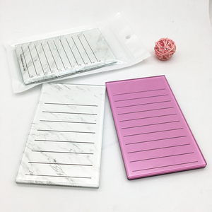 Plateau à cils en cristal Logo personnalisé et taille double couche de marbre coloré pour extension de cils Verre en cristal Transport aérien - Product Image 6