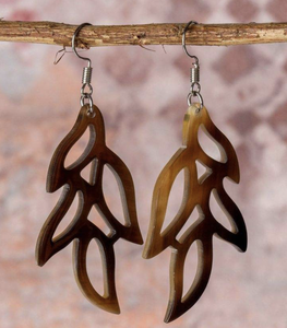 เครื่องประดับเขาควายทำด้วยมือต่างหูครีโอลชนเผ่าขัดเงาทันสมัยห่วงใหญ่สำหรับปาร์ตี้ - Product Image 3