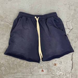 Pantalones Cortos Deportivos de Verano para Hombre, Cintura Alta Elástica, Poliéster/Algodón, Secado Rápido, Estilo Vintage, Lavado Ácido, Color Raccoon - Product Image 3