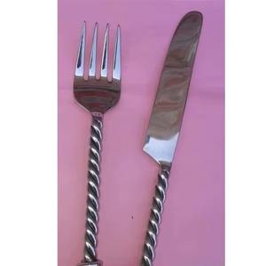Elegant Knot Handle Antique <b>Cutlery</b> Set <b>Vintage</b> Flatware Ideal for Parties Restaurants and Tabletop Styling From India - Product Image 3