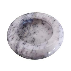 Porte-cendrier à cigarettes en métal blanc marbré fait à la main intérieur extérieur plateau à fumer de bureau directement du fabricant - Product Image 1