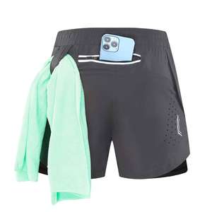 ชุดกีฬากางเกงกีฬาขาสั้นผู้ชายแห้งเร็วระบายอากาศได้ดีกางเกงขาสั้นออกกำลังกายวิ่งสองชั้นกางเกงขาสั้นผู้ชาย - Product Image 4