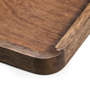 Premium Solid Wood <b>Storage</b> <b>Tray</b> With Built In Handles Raised Edges Space Saving Design For Organizing Kitchen Office Home Decor - Product Image 4