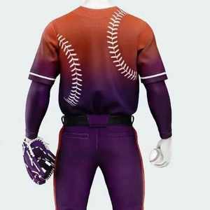 Nuevos Conjuntos de Uniformes de Béisbol Deportivos para Hombre Hechos a Medida de Alta Calidad, Impresión por Sublimación Personalizada, 100% Algodón Transpirable de Secado Rápido - Product Image 4