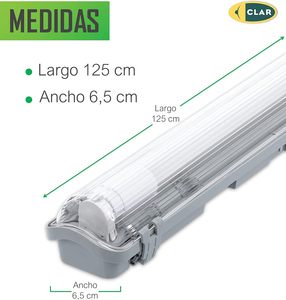 Clar-không thấm nước LED Batten 10W 18W 24W, 60, 120, 150 cm, dẫn ánh sáng trần cho ống không bao gồm, lý tưởng cho nhà để xe kho - Product Image 2